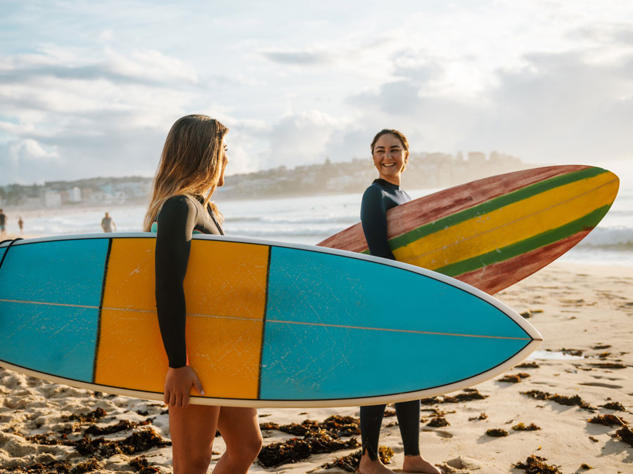 Two surfers