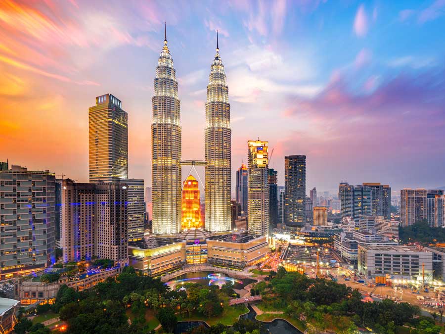 Petronas Towers in Malaysia, also known as Menara Petronas.