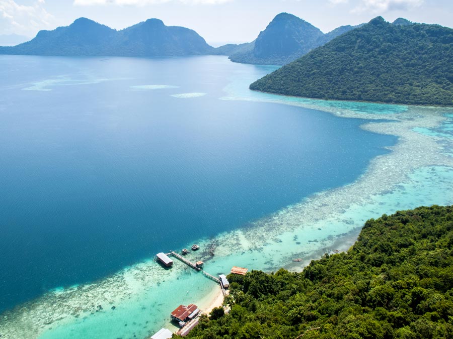 Landscape from Bohey Dulang Hill, Malaysia