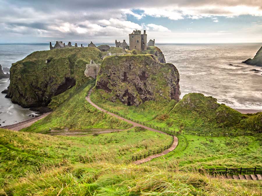 The Dunnottar Castle, Scotland in the United Kingdom