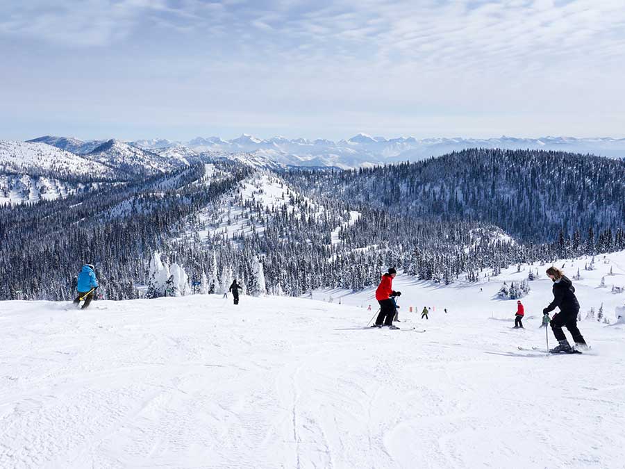 Skiing in Big Sky, Montana