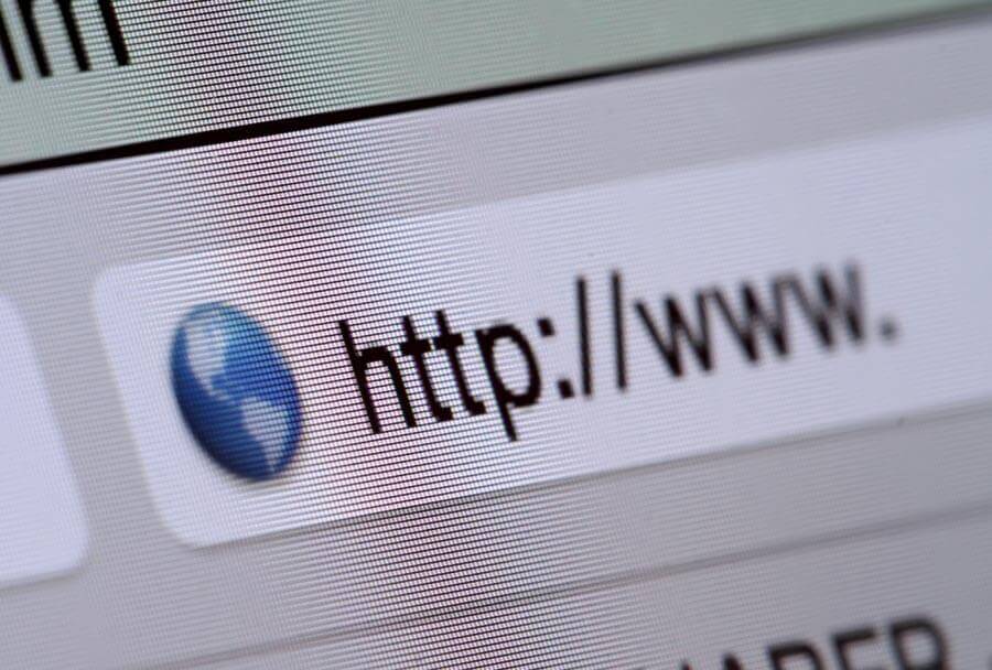 Close up on URL box
