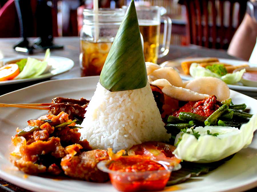 A plate of Satay Sambal Rice