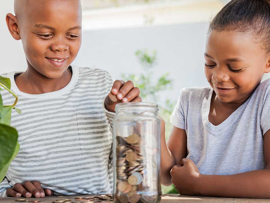 Kids getting involved in saving money