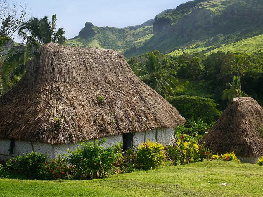 Traditional house in Viti Levu, Fiji