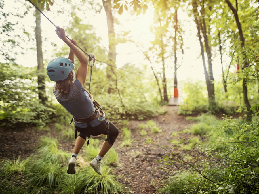 Zip lining
