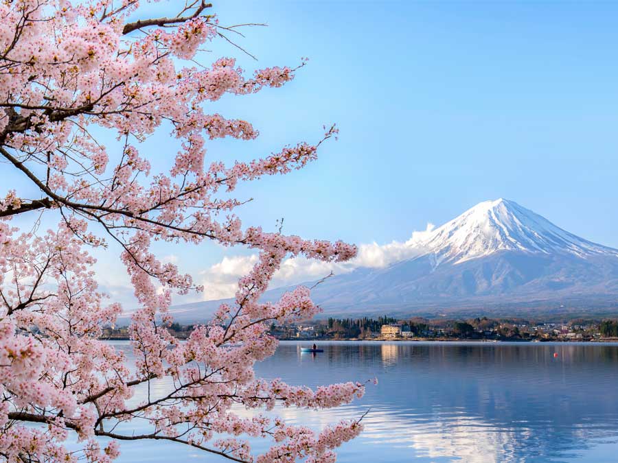 A view of mount Fuji in Japan