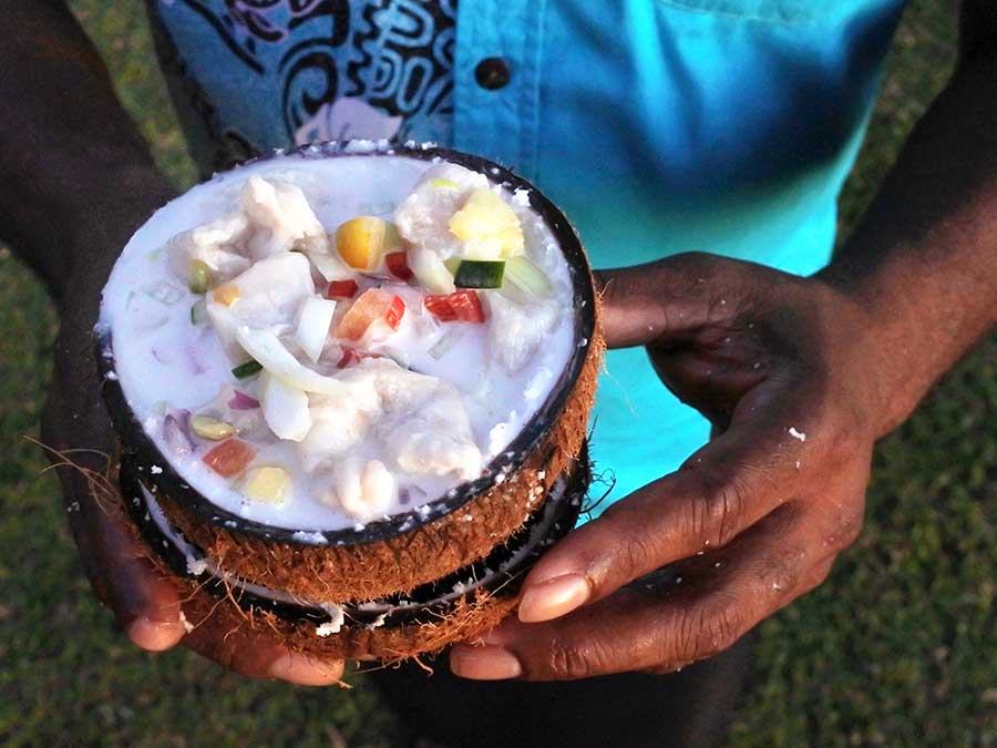 Traditional Fijian dish Kokoda