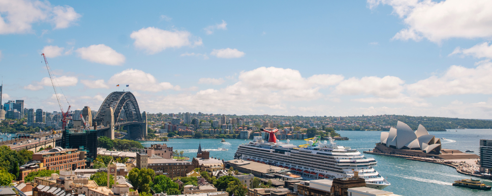 Cruise ship in Singapore Harbour