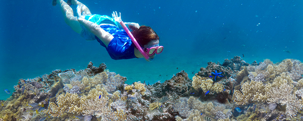 Person snorkelling