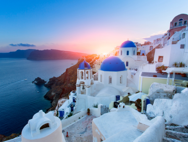 Greek island white building landscape